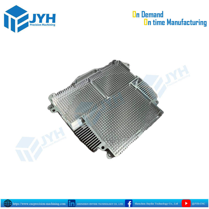 Disque thermique à pin-fin à haute densité usiné à la CNC sur mesure avec un boîtier d'ECU à tolérance et résistance à la corrosion de ±0,01 mm